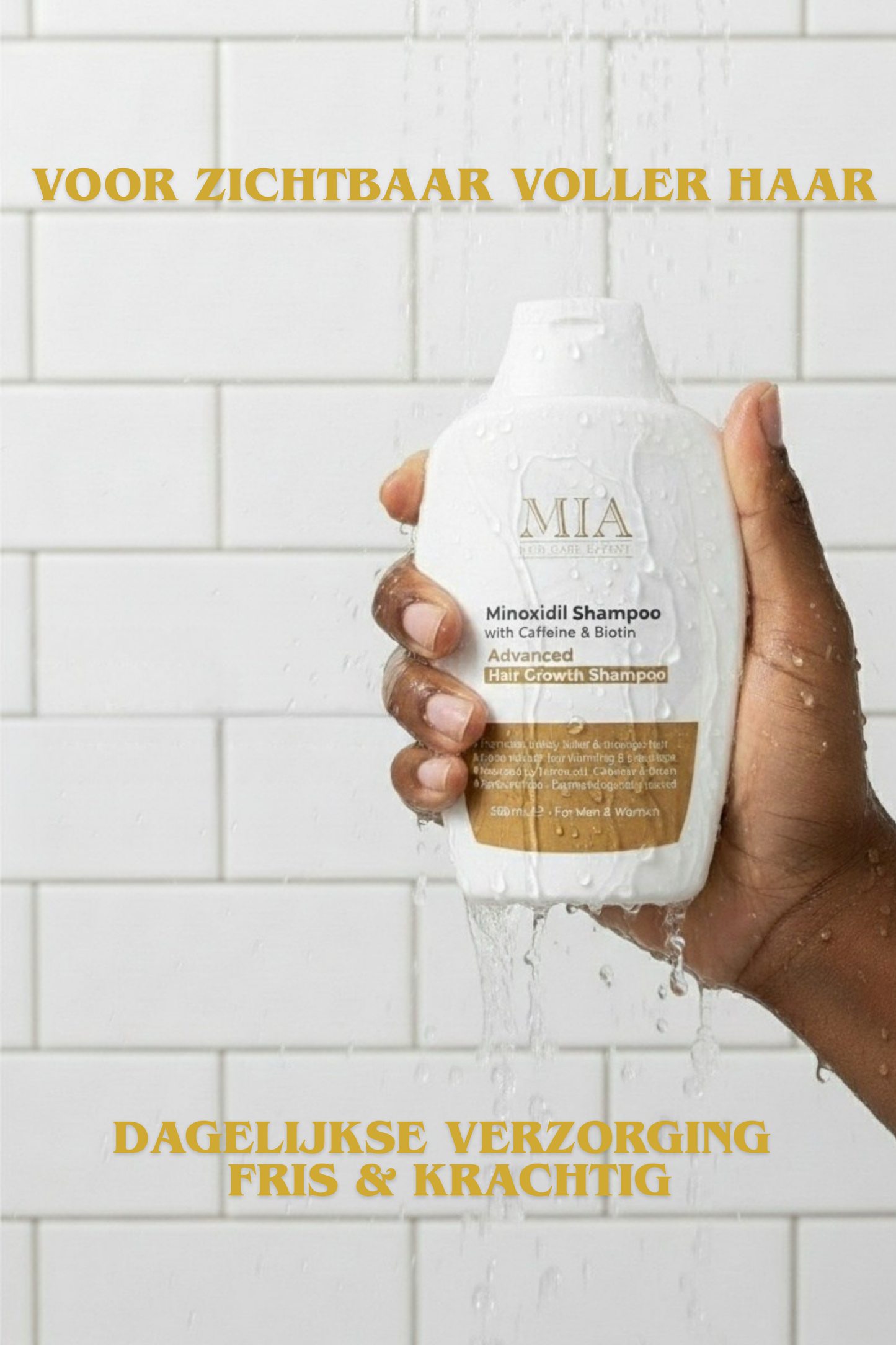 Haargroei Shampoo met Minoxidil, Cafeïne & Biotine – Voor Dunner Wordend Haar en Verminderde Haargroei