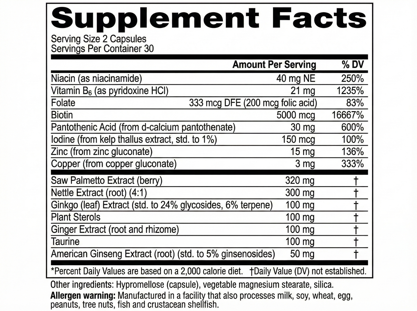 DHT Blocker – Anti-Haaruitval Supplement voor Mannen & Vrouwen