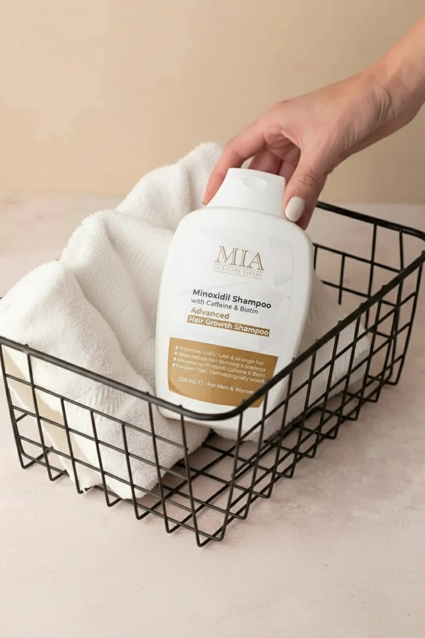 Haargroei Shampoo met Minoxidil, Cafeïne & Biotine – Voor Dunner Wordend Haar en Verminderde Haargroei