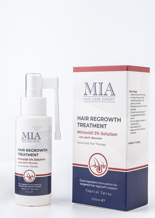 Minoxidil 5% Spray met 1% DHT Blocker & Castor Oil – Voor Sterker, Voller en Gezonder Haar