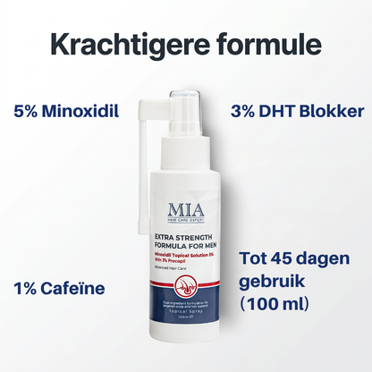 Minoxidil 5% Spray met 3% DHT Blocker – Voor Sterker, Voller en Gezonder Haar – 100 ml