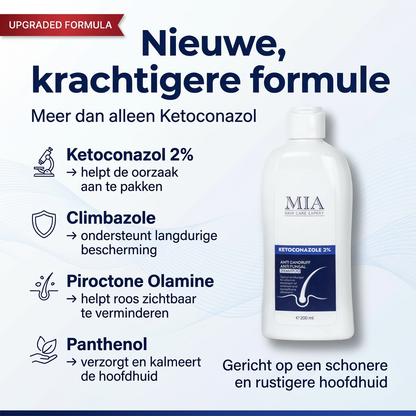 Ketoconazol Shampoo 2% | Tegen Roos - Jeuk, Seborrhoïsch Eczeem & Geïrriteerde Hoofdhuid -200 ML